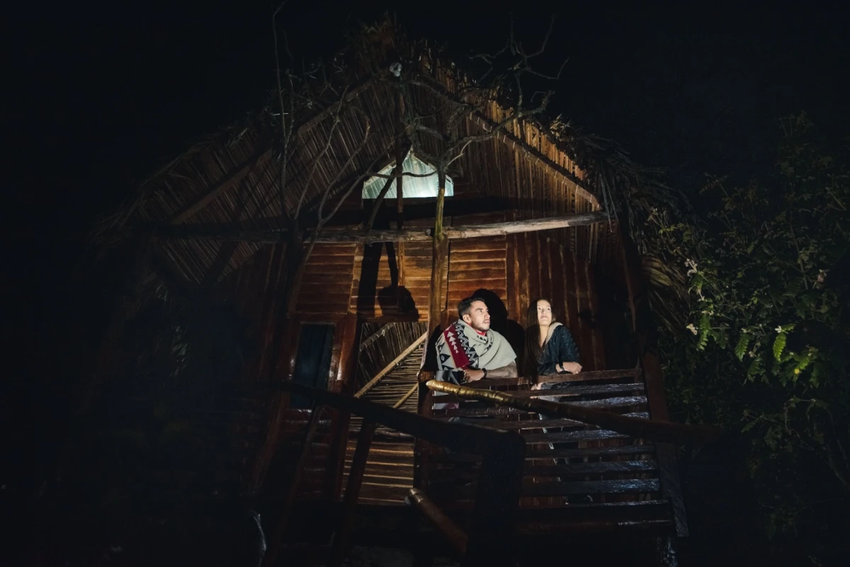 Geolodge con vista al bosque